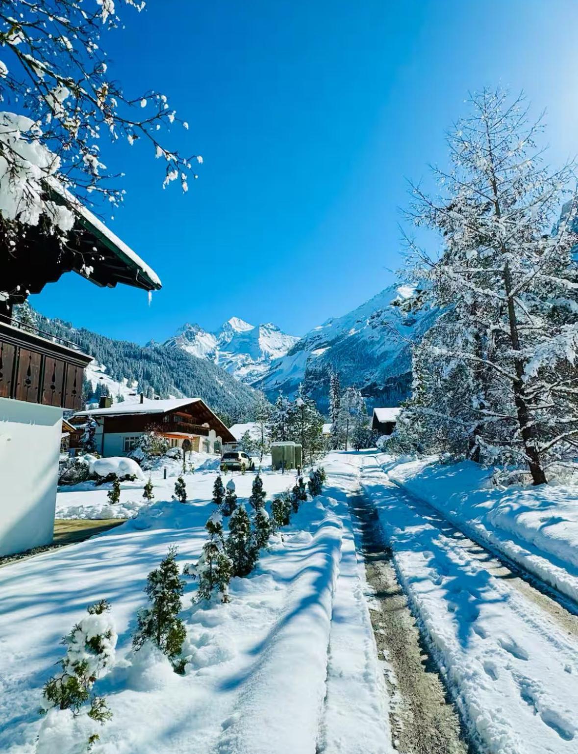 Cute & Cozy Oasis, Private Afternoon Sun Terrace Appartement Kandersteg Buitenkant foto