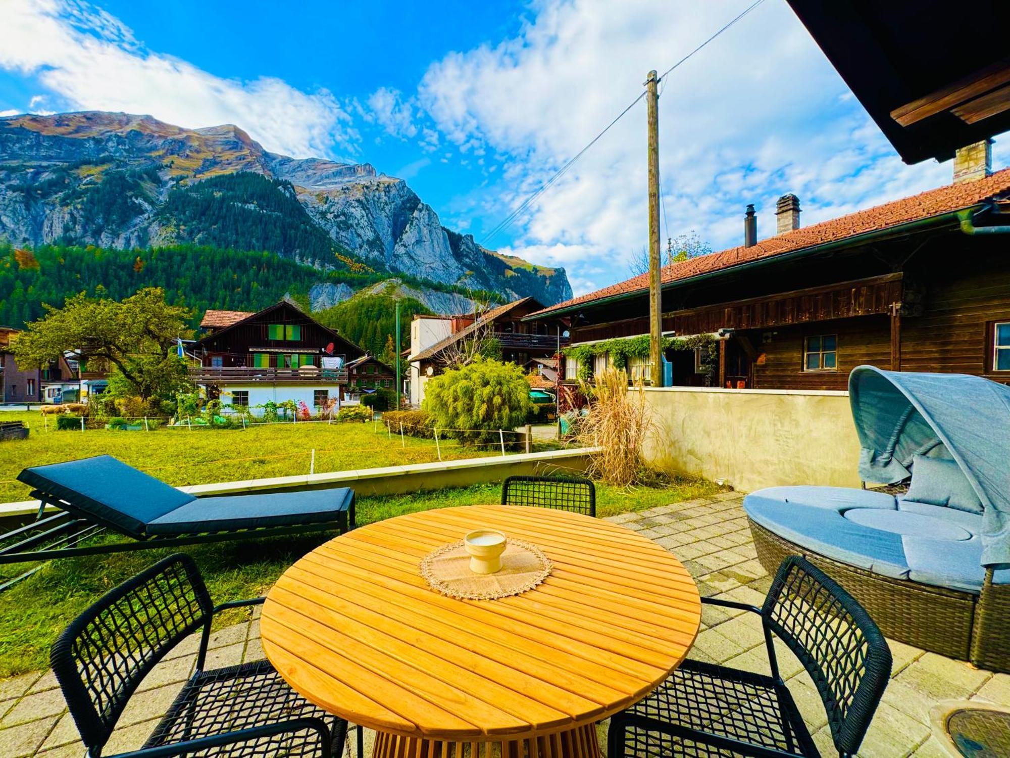 Cute & Cozy Oasis, Private Afternoon Sun Terrace Appartement Kandersteg Buitenkant foto